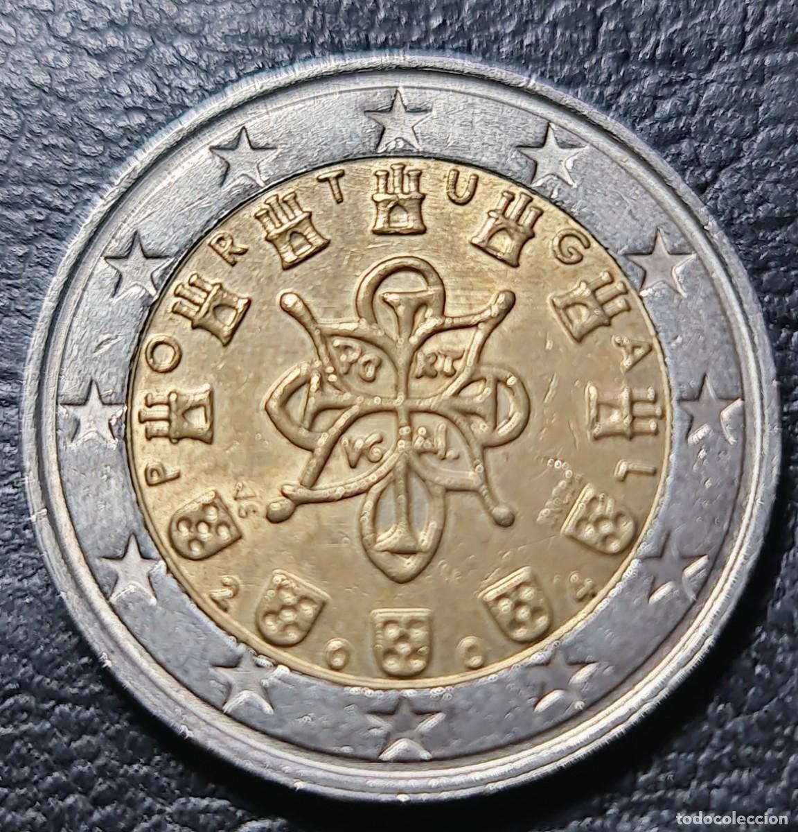 Euros: Portugal 2004 2 euros moneda com&uacute;n Sello Real
