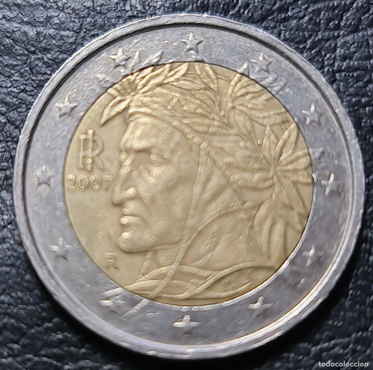 Euros: Italia 2007 2 euros moneda com&uacute;n Dante