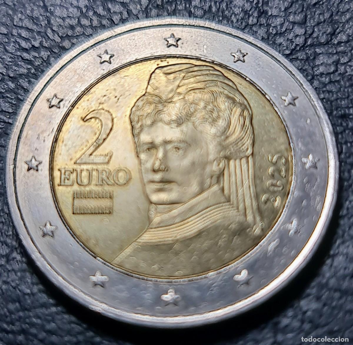 Euros: Austria 2025 2 euros moneda com&uacute;n Bertha Von Suttner