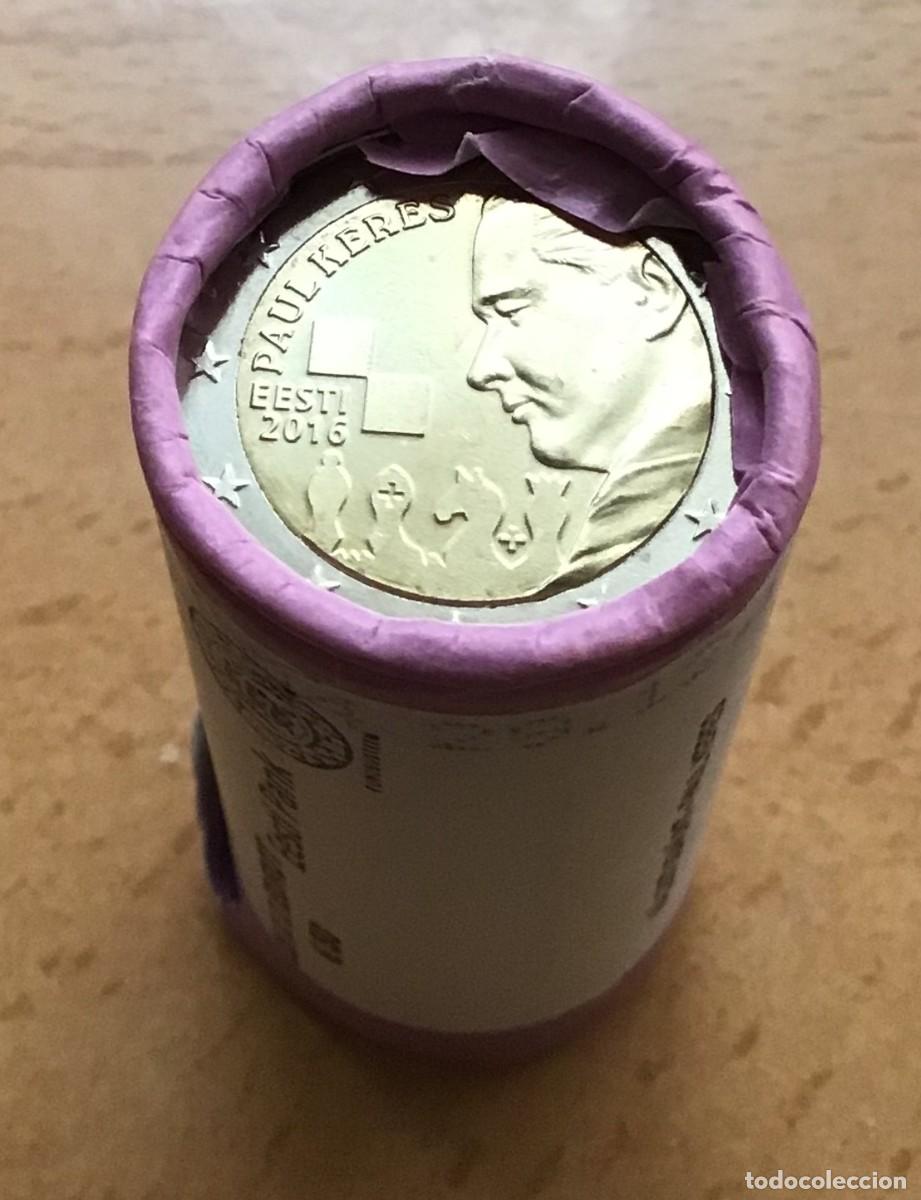 Euros: 2 euros conmemorativos de Estonia. Paul Keres. A&ntilde;o 2016. Sin circular