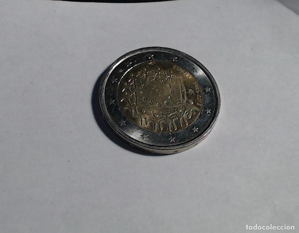 Euros: Moneda 2&euro; Espa&ntilde;a 2015. Bandera Europea