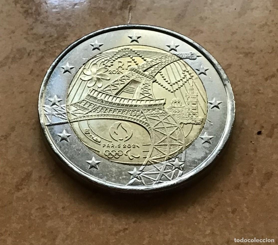 Euros: 2 euros conmemorativos de Francia. Juegos Ol&iacute;mpicos de Par&iacute;s. A&ntilde;o 2024. Circulada EBC +