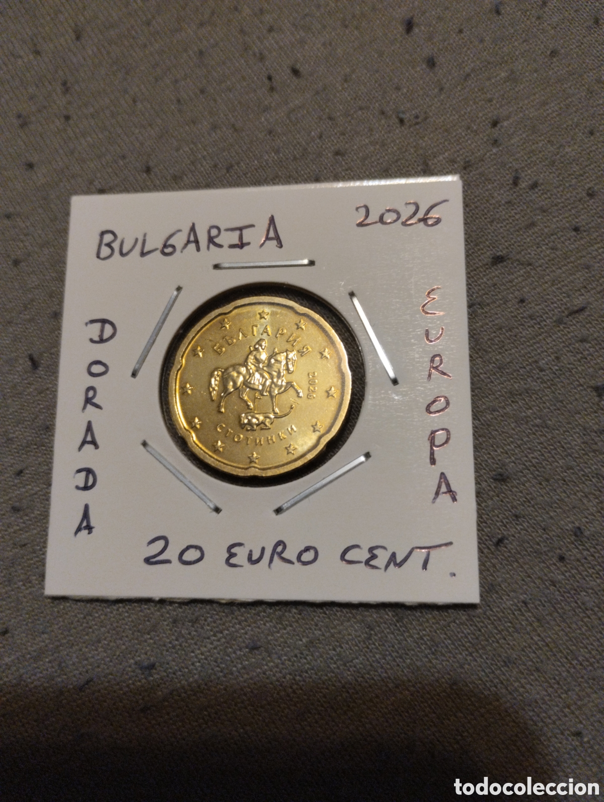 Euros: Moneda 20 euro cent Bulgaria a&ntilde;o 2026 sin circular encartonada