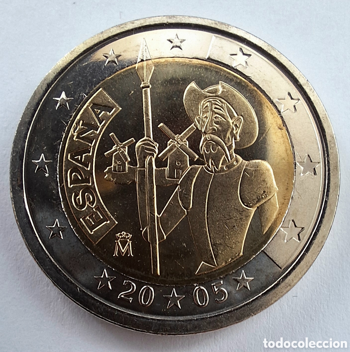Euros: 2 euro 2005 SC Espa&ntilde;a Quijote conmemorativa