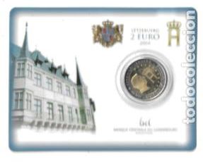 Euros: LUXEMBURGO 2004. COINCARD DE 2 EUROS. EFIGIE Y MONOGRAMA DEL G.D. ENRIQUE. NUEVO.