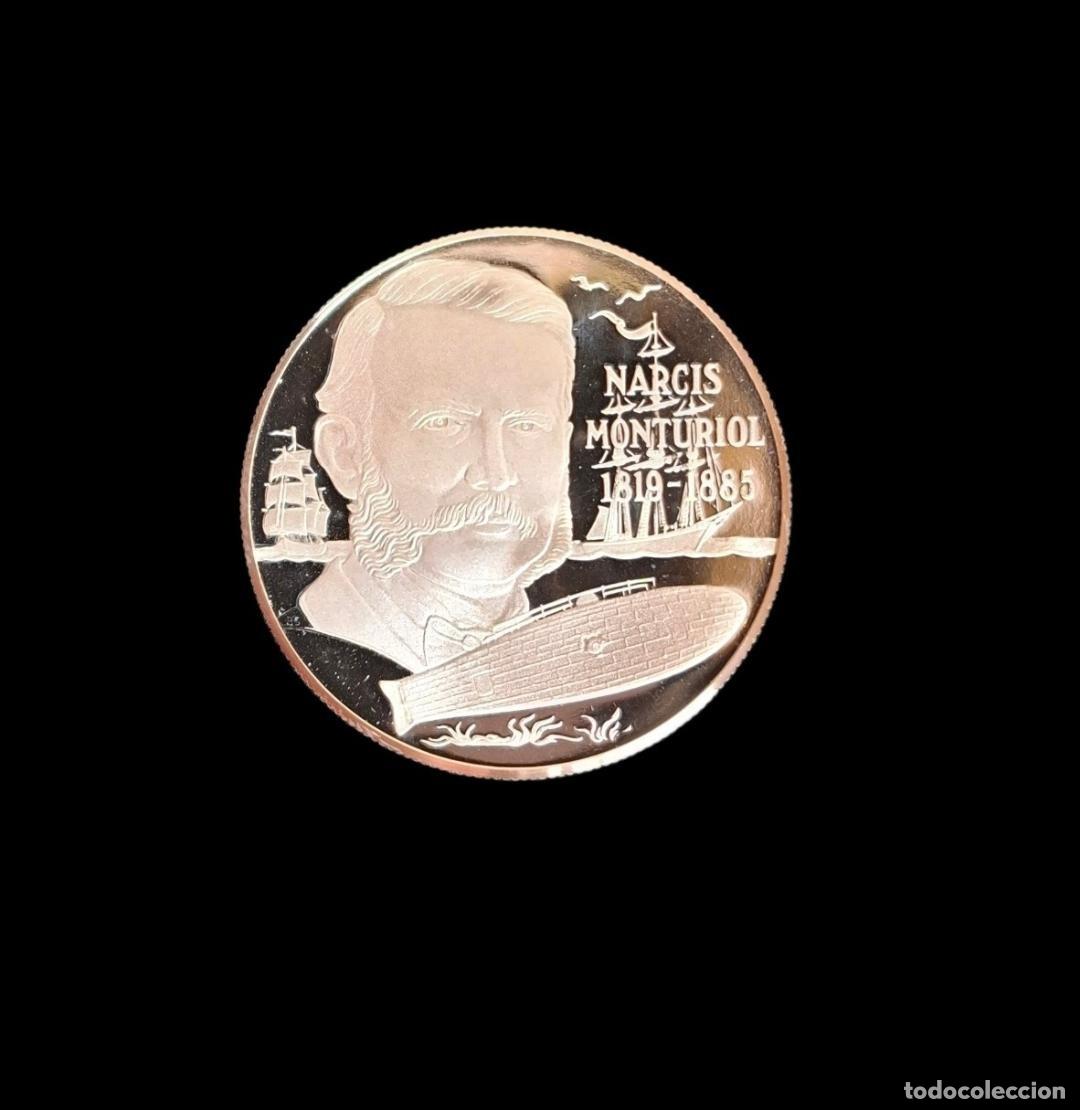Euros: (MO-260601)MONEDA DE PLATA DE 25 ECU DE NARCIS MONTURIOL DEL A&Ntilde;O 1995 DE 24,85gr DE PLATA 999