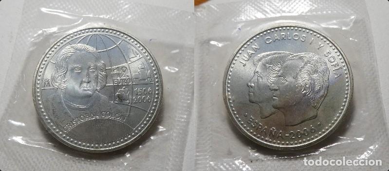 Euros: Moneda de 12 euros del 2006 (500 aniversario de la muerte de Crist&oacute;bal Col&oacute;n), en su blister