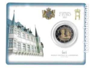 Euros: LUXEMBURGO 2015. COINCARD 2 EUROS. 15&ordm; ANIIVERSARIO DE LA LLEGADA AL TRONO DEL GD ENRIQUE.