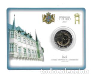 Euros: LUXEMBURGO 2017. COINCARD 2 EUROS. 200&ordm; 200 ANIVERSARIO DEL NACIMIENTO DEL GD GUILLERMO III.