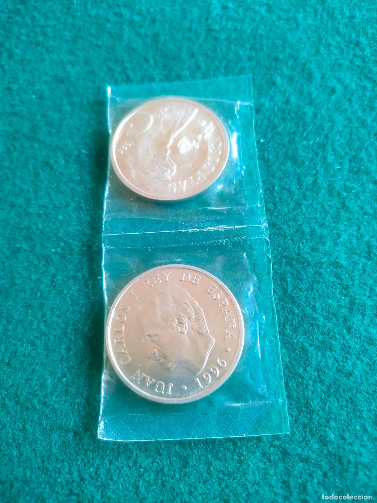 Euros: 2 MONEDAS DE PLATA DE 2000 PTAS DE 1996