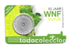 Euros: HOLANDA 2011. COINCARD DE 5 &euro;. 50 ANIVERSARIO DE WNF