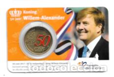 Euros: HOLANDA 2017. COINCARD DE MONEDA DE 50 CENTIMOS NARANJA. 50 A&Ntilde;&Oacute;S DEL REY GUILLERMO-ALEJANDRO.