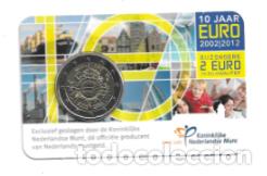 Euros: HOLANDA 2012. COINCARD DE 2 &euro; DE LA TYE. 10 A&Ntilde;OS DE CIRCULACION DEL EURO.