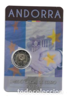 Euros: ANDORRA 2015. COINCARD DE 2 &euro; DE LOS 25 ANIVERSARIO DEL ACUERDO ADUANERO CON LA UE.