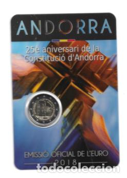 Euros: ANDORRA 2018. COINCARD DE 2 &euro; DE 25&ordm; ANIVERSARIO DE LA CONSTITUCION DE ANDORRA.