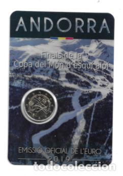 Euros: ANDORRA 2019. COINCARD DE 2 &euro; DE LA FINAL DEL MUNDO DE ESQUI ALPINO.