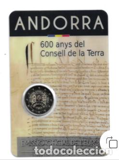 Euros: ANDORRA 2019. COINCARD DE 2 &euro; DE LOS 600 A&Ntilde;OS DEL CONSEJO DE LA TIERRA.