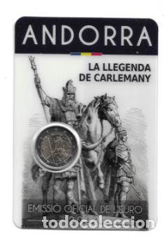 Euros: ANDORRA 2022. COINCARD DE 2 &euro; DE LA LEYENDA DE CARLOMAGNO.