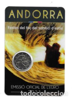 Euros: ANDORRA 2023. COINCARD DE 2 &euro; DE LAS FIESTAS DEL FUEGO DEL SOLSTICIO DE VERANO.