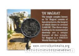 Euros: MALTA 2019. COINCARD 2 EUROS CONMEMORATIVOS DE LOS TEMPLOS DE TA HAGRAT.
