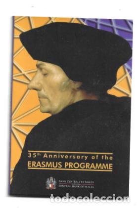 Euros: MALTA 2022. COINCARD DE 2 EUROS DEL PROGRAMA ERASMUS. - Foto 1