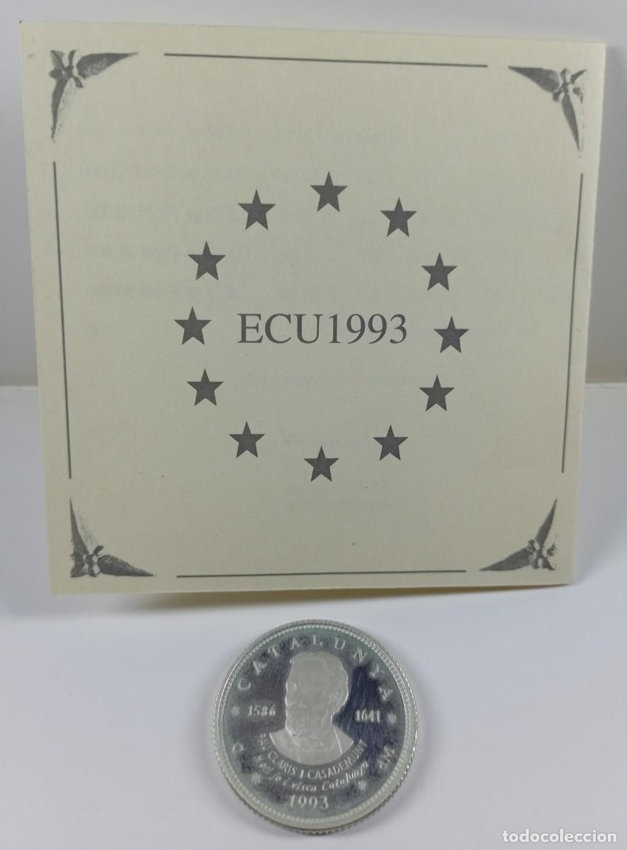 Euros: Moneda de Espa&ntilde;a 1 ecu de 1993 de plata - Foto 1