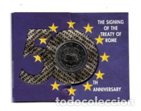Euros: IRLANDA 2007. COINCARD DE 2 &euro; DEL 50 ANIVERSARIO DEL TRATADO DE ROMA.