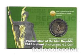 Euros: IRLANDA 2016. COINCARD DE 2 &euro; DE HIBERNIA