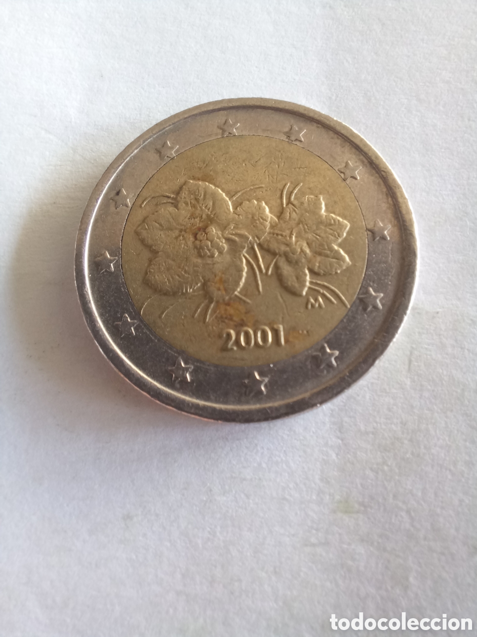 Euros: MONEDA 2 EUROS FINLANDIA - A&Ntilde;O 2001 (FLOR FRAMBUESA)