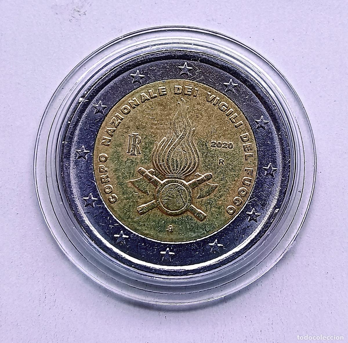Euros: Italia.2 euros 2020 Bomberos. Moneda Conmemorativa