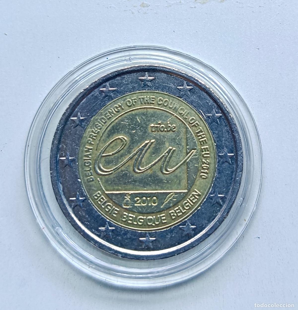 Euros: B&eacute;lgica 2010. 2 &euro; euros conmemorativos Presidencia belga del Consejo UE