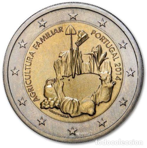 Euros: PORTUGAL 2014. MONEDA DE 2 EUROS CONMEMORATIVA DE LA AGRICULTURA FAMILIAR. SIN CIRCULAR.