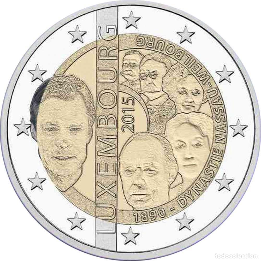 Euros: LUXEMBURGO 2015. MONEDA DE 2 EUROS CONMEMORATIVA DE LA DINASTIA ANSSAU. SIN CIRCULAR.