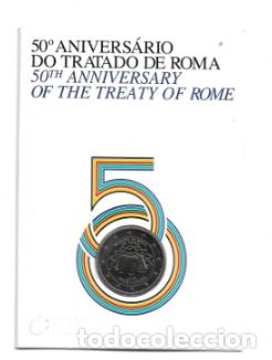 Euros: PORTUGAL 2007. COINCARD DE 2 &euro; DEDICADO AL TRATADO DE ROMA