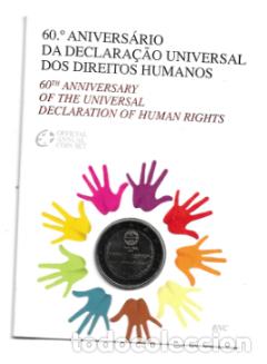 Euros: PORTUGAL 2008. COINCARD DE 2 &euro; DEDICADO AL 60&ordm; ANIVERSARIO DE LOS DERECHOS HUMANOS.