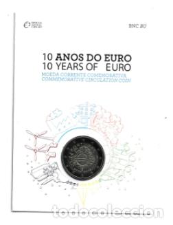 Euros: PORTUGAL 2012. COINCARD DE 2 &euro; DEDICADOS A LOS TEN YEARS OF EURO (TYE).