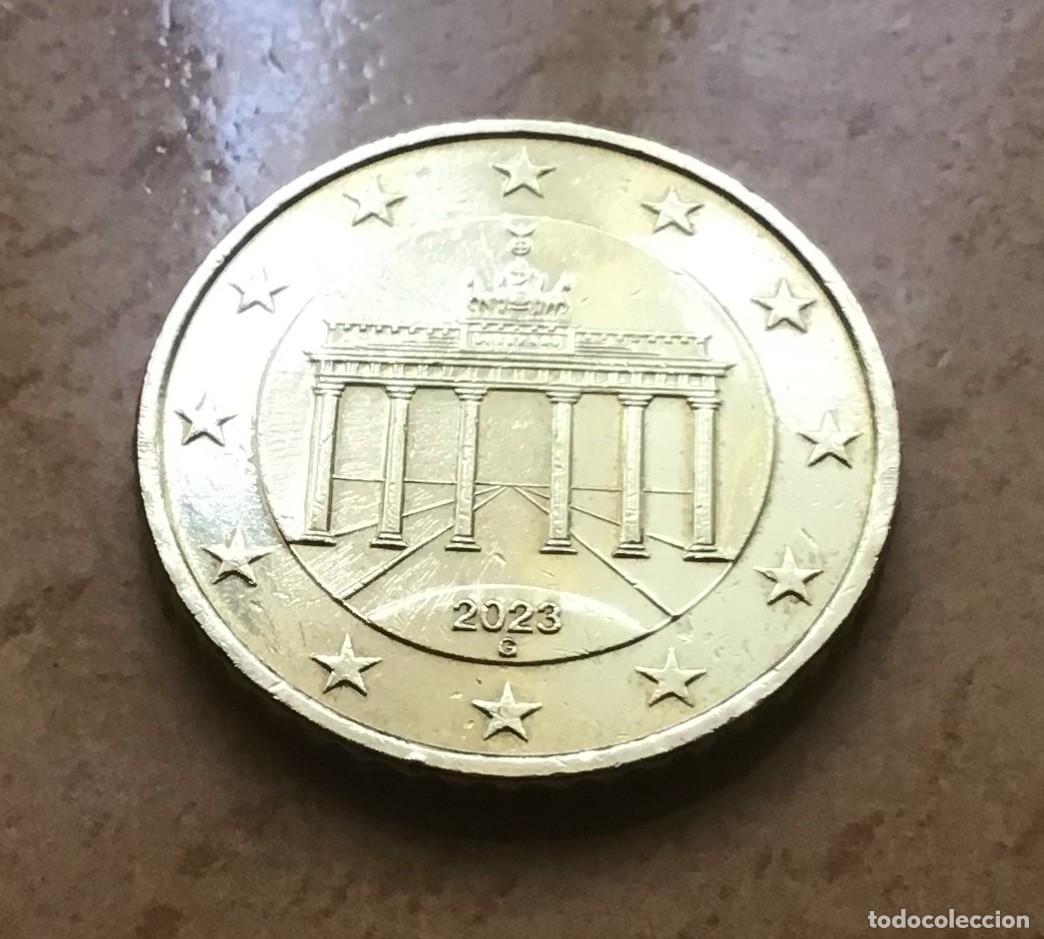 Euros: 50 c&eacute;ntimos de euro de Alemania. A&ntilde;o 2023 ceca G