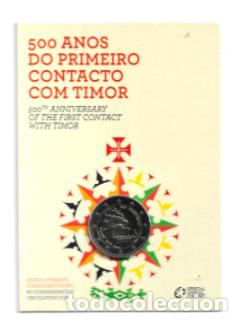 Euros: PORTUGAL 2015. COINCARD DE 2 &euro; DEDICADO A LOS 500 A&Ntilde;OS DEL CONTACTO CON TIMOR.