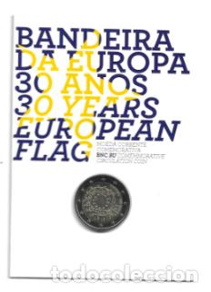Euros: PORTUGAL 2015. COINCARD DE 2 &euro; DEDICADO A LOS 30 A&Ntilde;OS DE LA BANDERA EUROPEA.