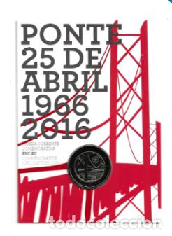 Euros: PORTUGAL 2016. COINCARD DE 2 &euro; DEDICADO AL 50&ordm; ANIVERSARIO DEL PUENTE DE 25 DE ABRIL.