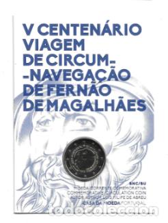 Euros: PORTUGAL 2019. COINCARD DE 2 &euro; DEDICADO AL V CENTENARIODE LA CIRCUM-NAVEGACION DE FERNAO MAGALLANES.