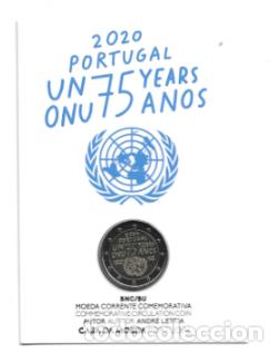 Euros: PORTUGAL 2020. COINCARD DE 2 &euro; DEDICADO A LOS 75 A&Ntilde;OS DE LA ONU.