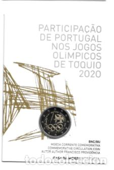 Euros: PORTUGAL 2021. COINCARD DE MONEDA DE 2 EUROS DEDICADO A LOS JUEGOS OLIMPICOS DE TOKIO.