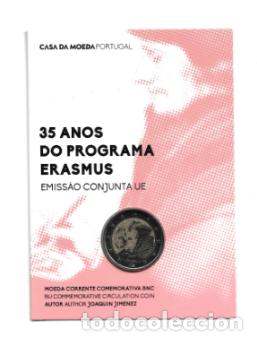 Euros: PORTUGAL 2022. COINCARD DE 2 &euro; DEDICADO A LOS 35 A&Ntilde;OS DEL PROGRAMA ERASMUS.