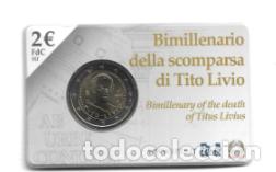 Euros: ITALIA 2017. COINCARD DE 2 &euro; DEDICADO AL BIMILENARIO DE LA MUERTE TITO LIVIO.