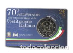 Euros: ITALIA 2018. COINCARD DE 2 &euro; DEDICADO AL 70&ordm; ANIVERSARIO DE LA CONSTITUCION ITALIANA.