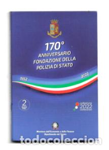 Euros: ITALIA 2022. COINCARD DE 2 &euro; DEDICADO A 170&ordm; ANIVERSARIO DE LA POLICIA DEL ESTADO.
