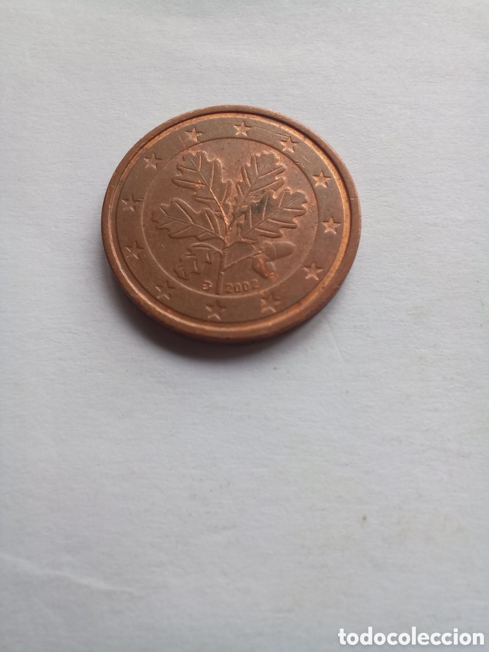 Euros: MONEDA 2 C&Eacute;NTIMOS DE EURO ALEMANIA - A&Ntilde;O 2002, CECA D (HOJAS DE ROBLE)