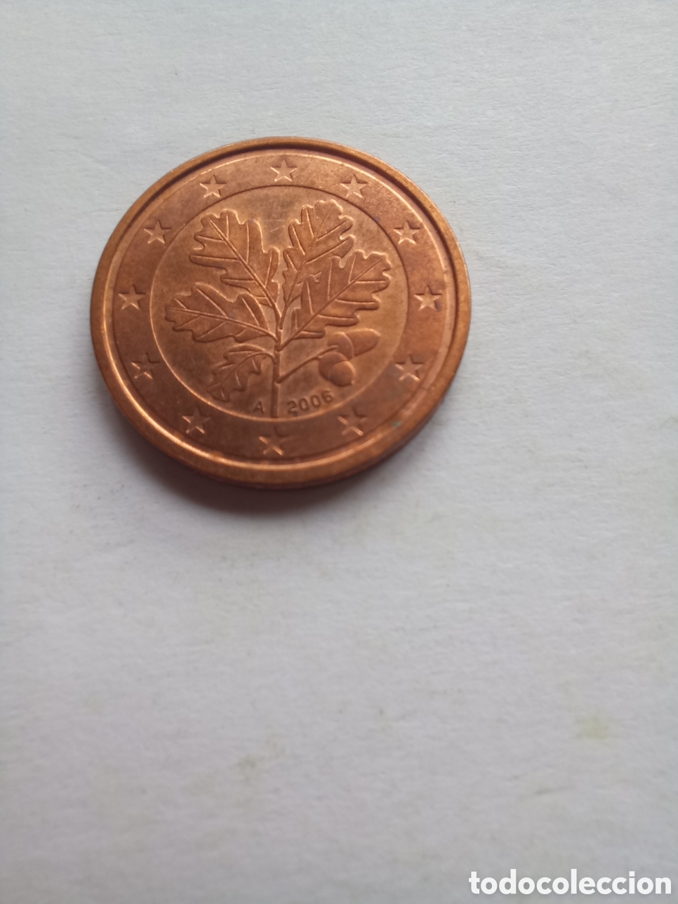 Euros: MONEDA 2 C&Eacute;NTIMOS DE EURO ALEMANIA - A&Ntilde;O 2006, CECA A (HOJAS DE ROBLE)