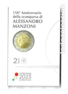 Euros: ITALIA 2023. COINCARD DE 2 &euro; DEDICADO A 150&ordm; ANIVERSARIO DE ALESSANDRO MANZONI.